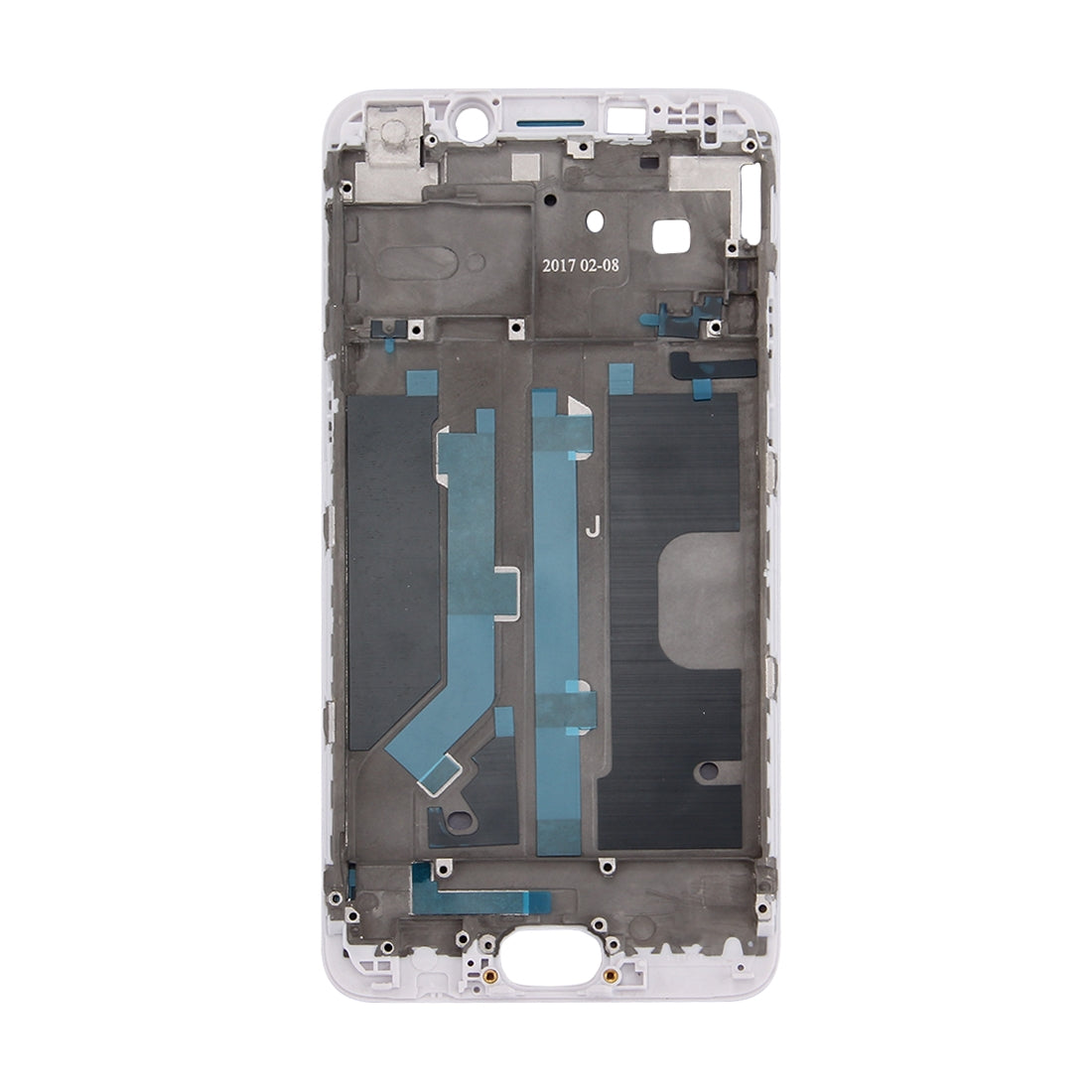 For OPPO R9km Front Housing LCD Frame Bezel Plate (White)