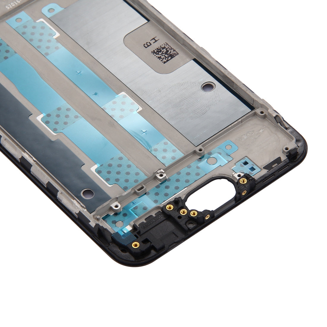 For OPPO R9s Front Housing LCD Frame Bezel Plate (Black)