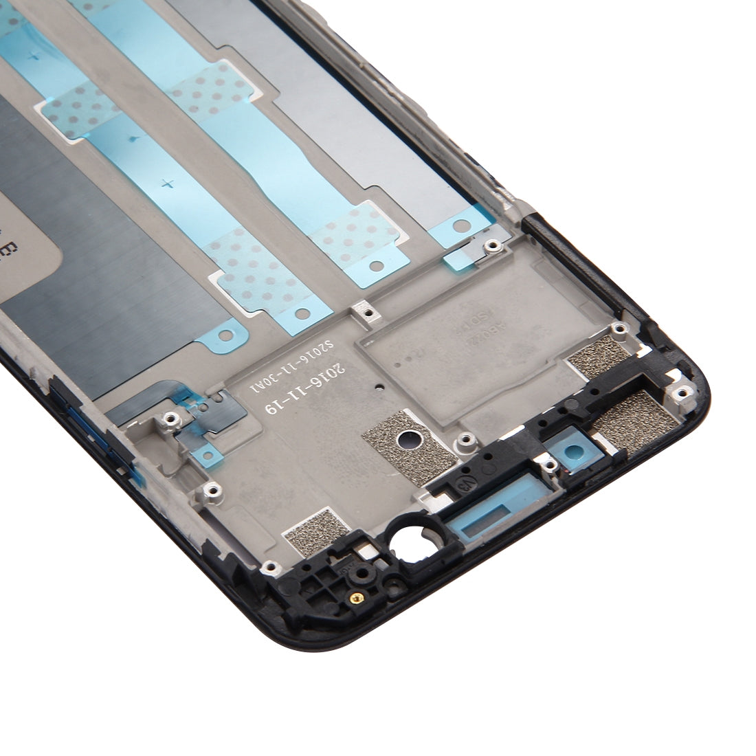 For OPPO R9s Front Housing LCD Frame Bezel Plate (Black)