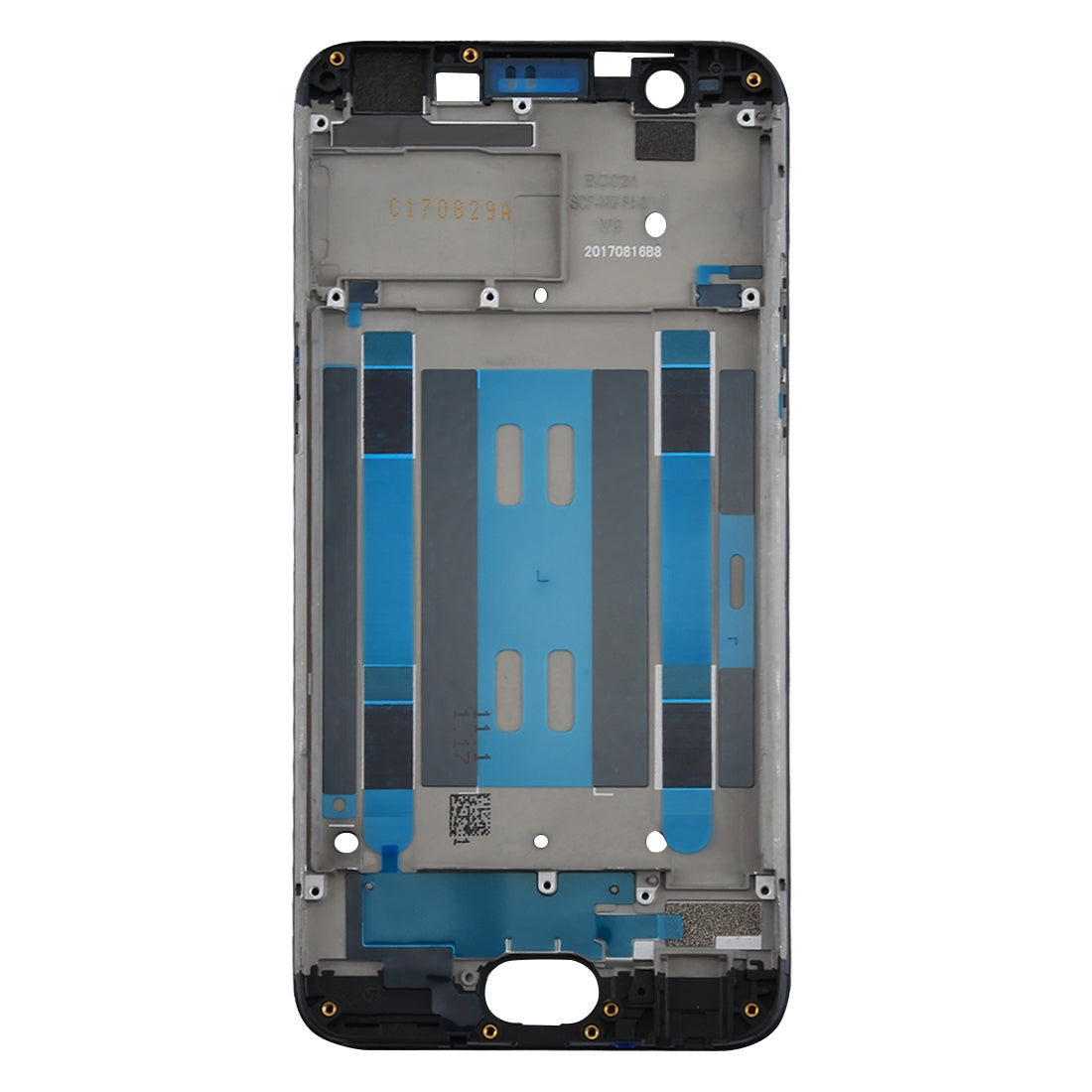 For OPPO A57 Front Housing LCD Frame Bezel Plate  (Black)