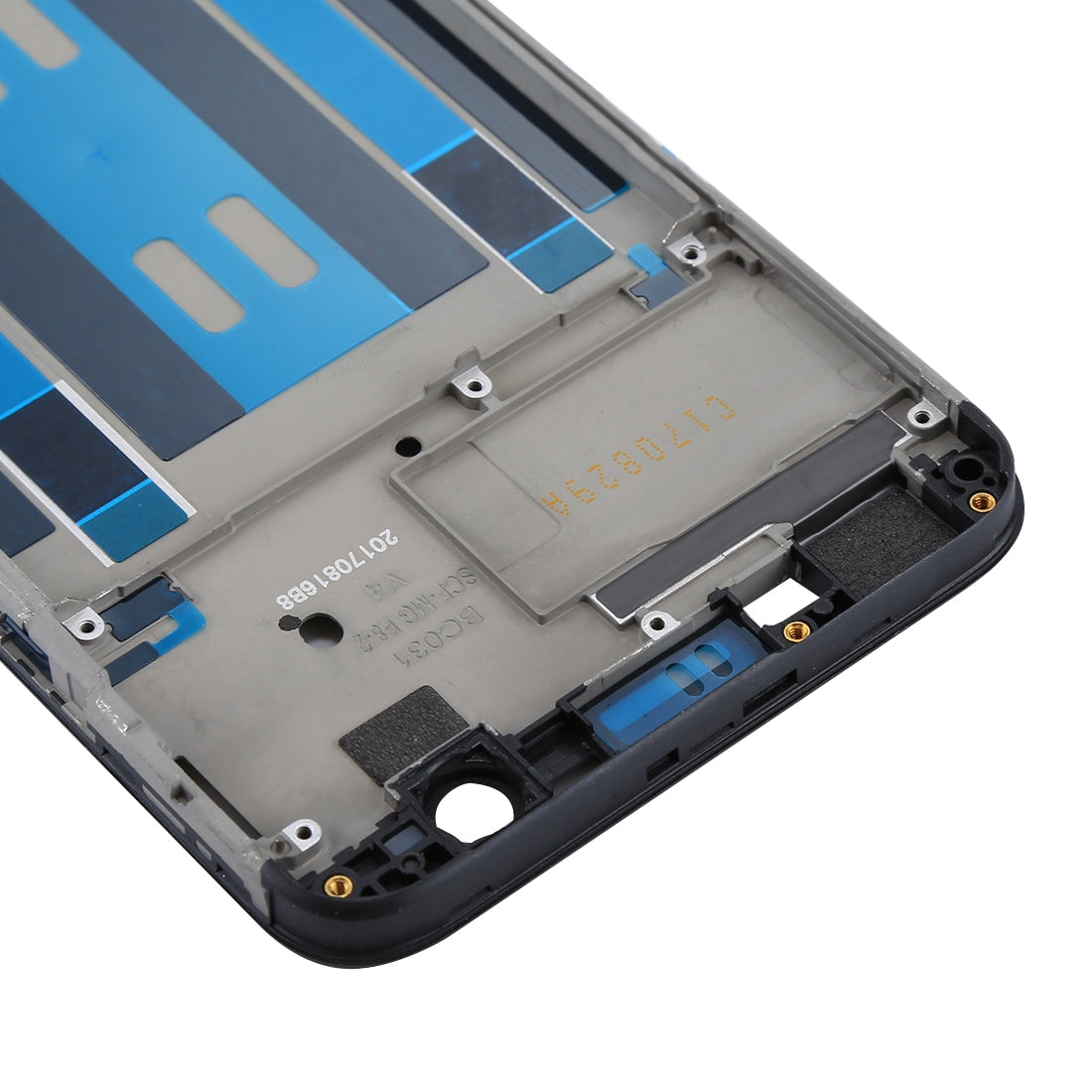 For OPPO A57 Front Housing LCD Frame Bezel Plate  (Black)