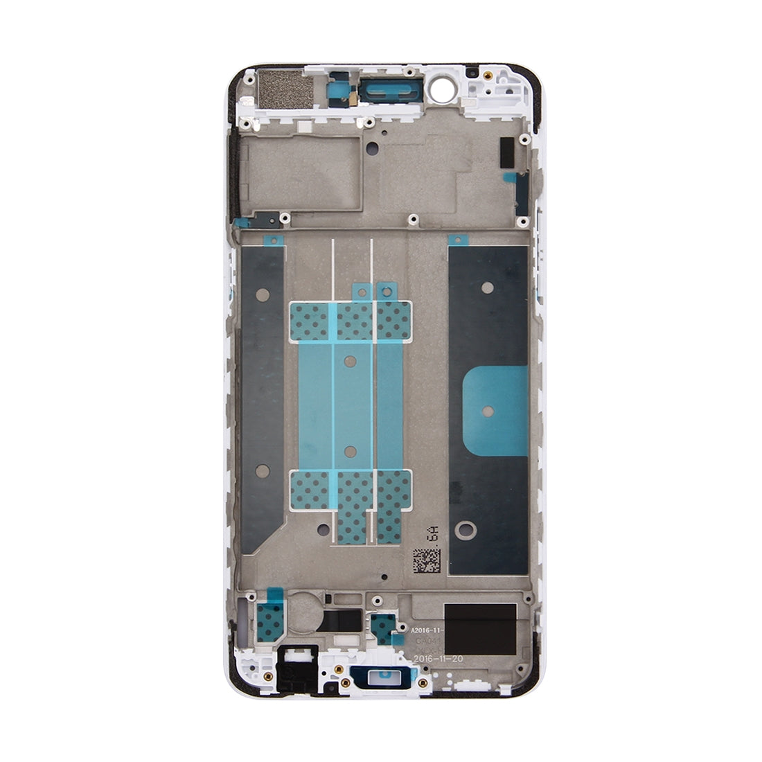 For OPPO R9s Plus Front Housing LCD Frame Bezel Plate (White)