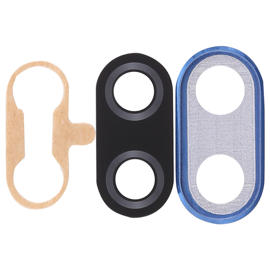 For Huawei Nova 3i 10pcs Back Camera Bezel with Lens Cover & Adhesive (Blue)