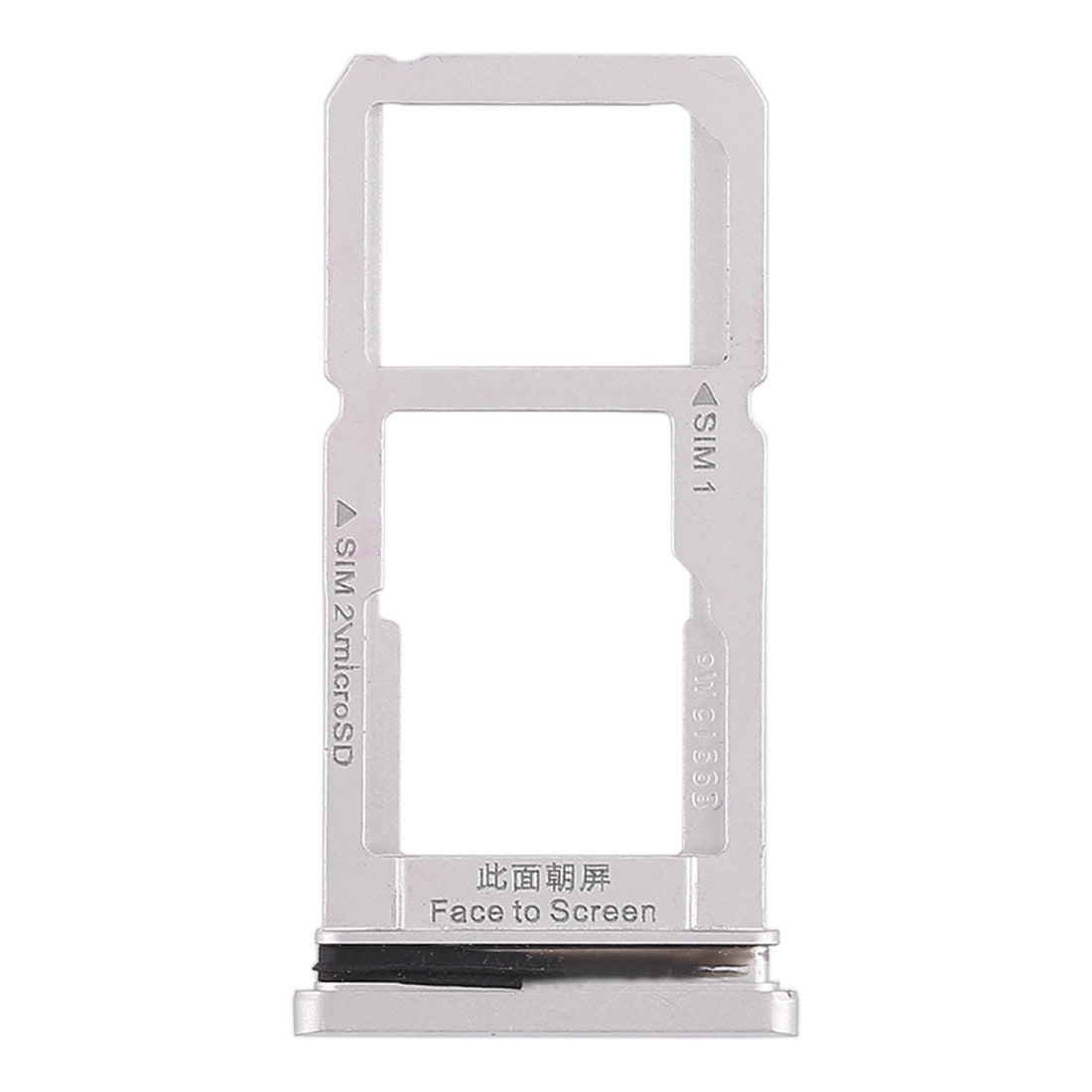 For OPPO R15 SIM Card Tray + SIM Card Tray / Micro SD Card Tray (Silver)