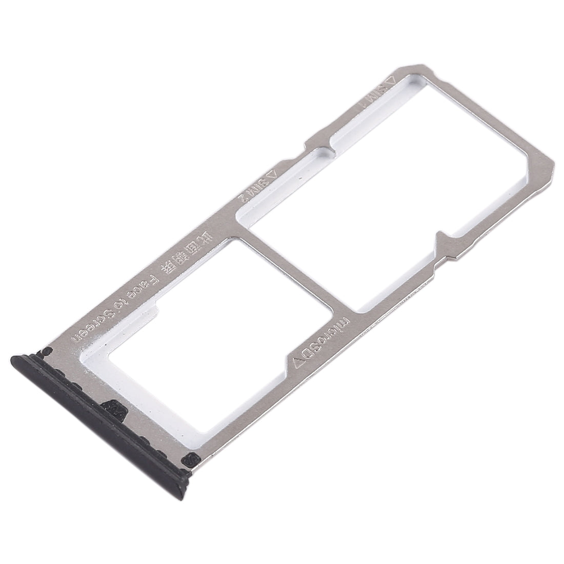 For OPPO A77 2 x SIM Card Tray + Micro SD Card Tray (Black)