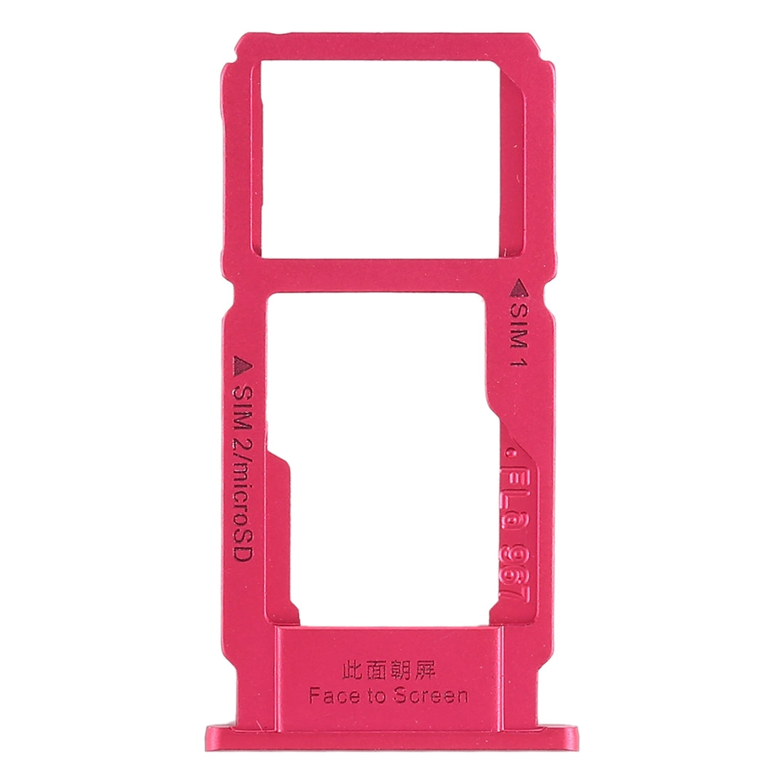 For OPPO R11s SIM Card Tray + SIM Card Tray / Micro SD Card Tray (Red)