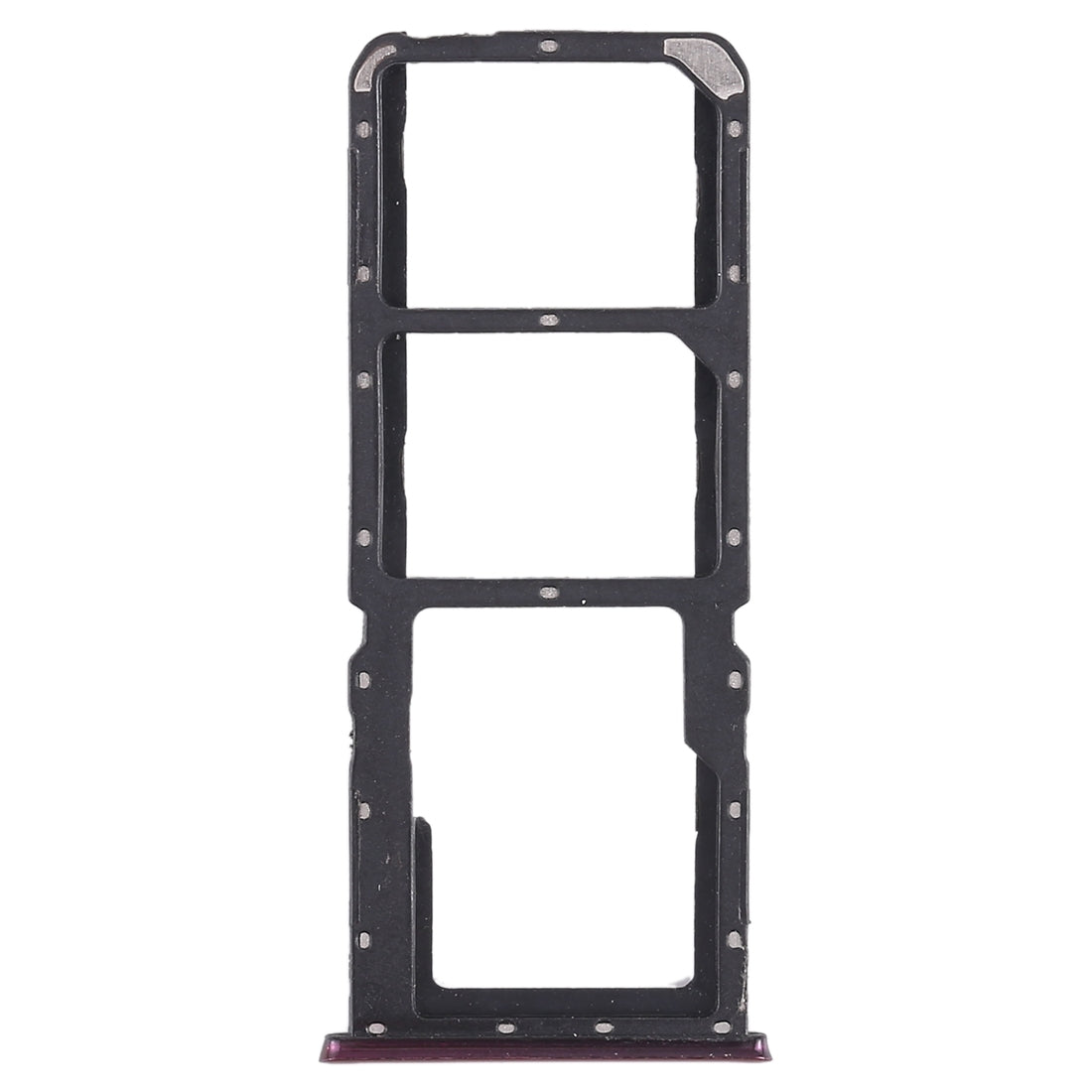 For OPPO A7x / F9 / F9 Pro / Realme 2 Pro 2 x SIM Card Tray + Micro SD Card Tray (Red)