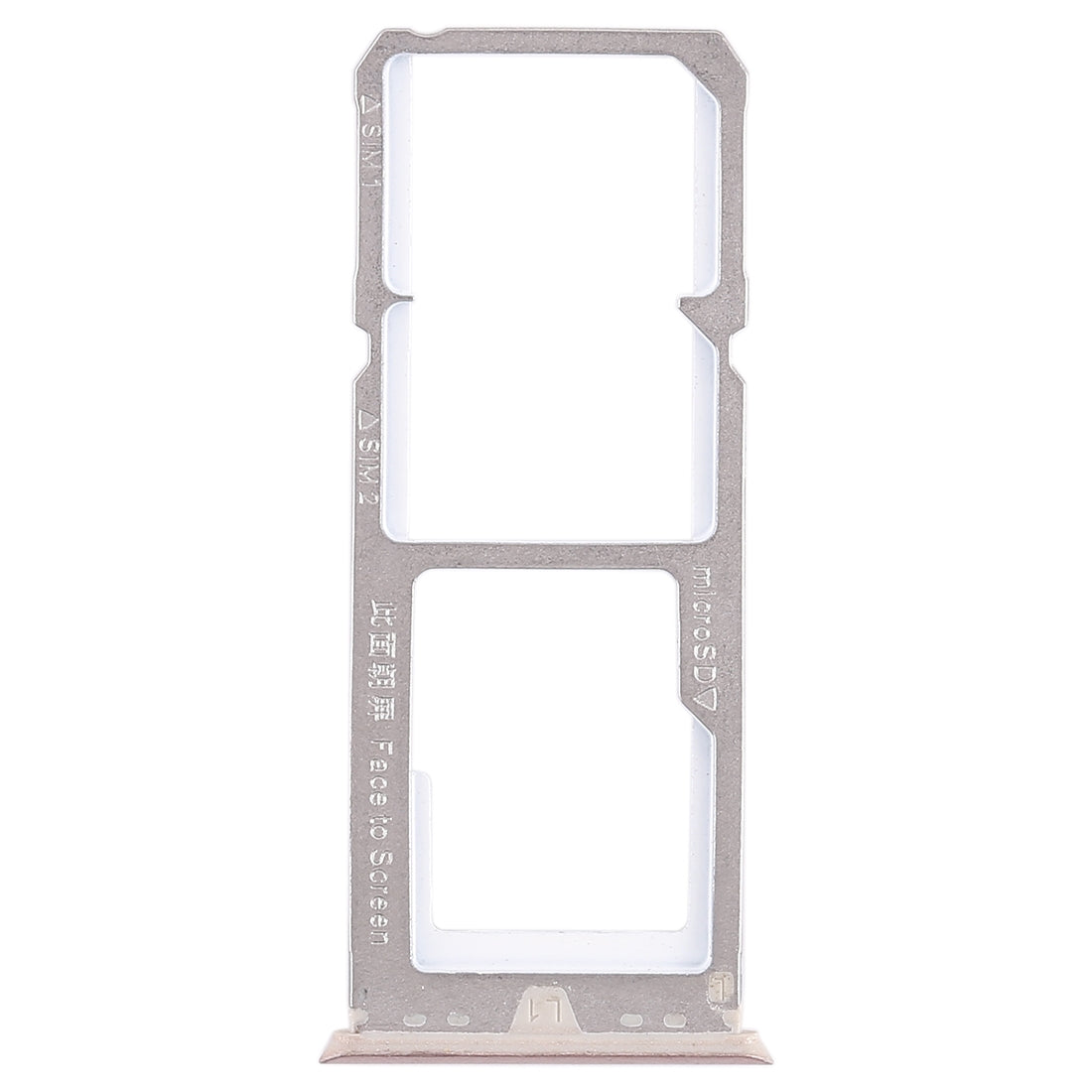 For OPPO A79 2 x SIM Card Tray + Micro SD Card Tray (Gold)