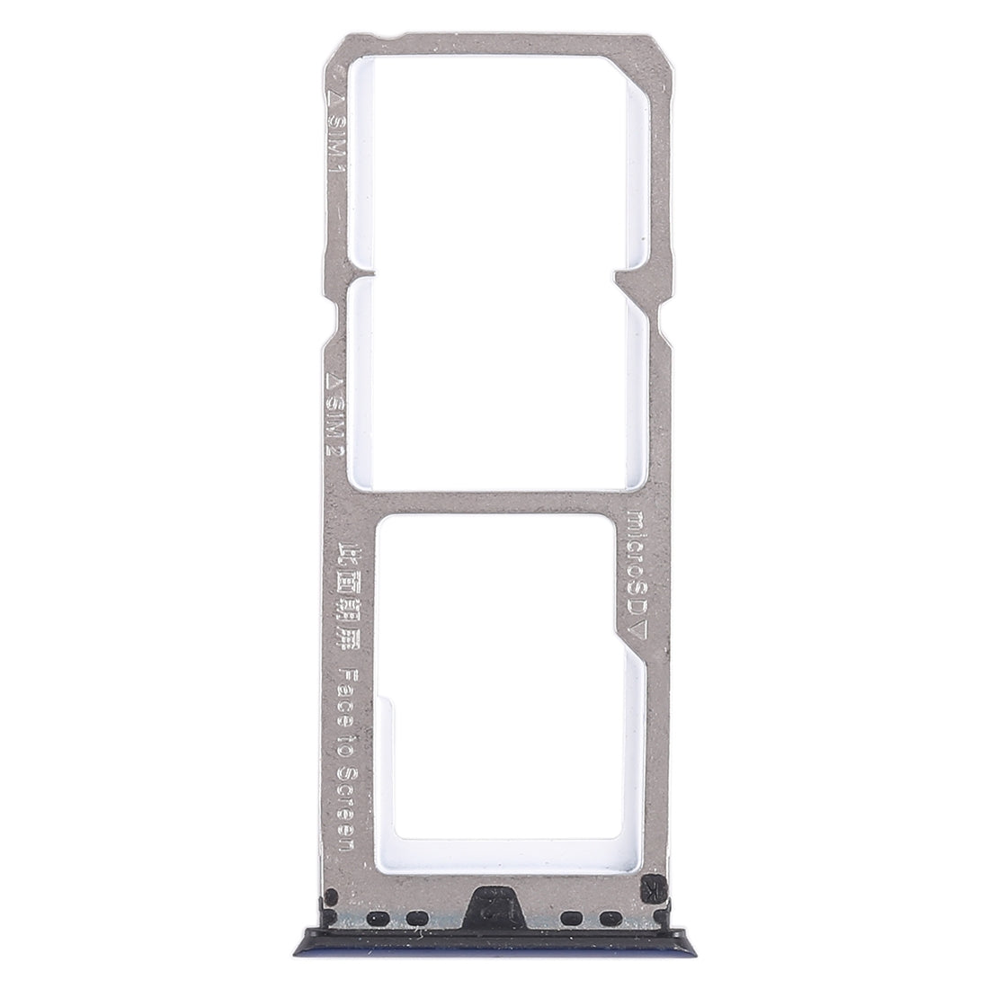 For OPPO A79 2 x SIM Card Tray + Micro SD Card Tray (Blue)