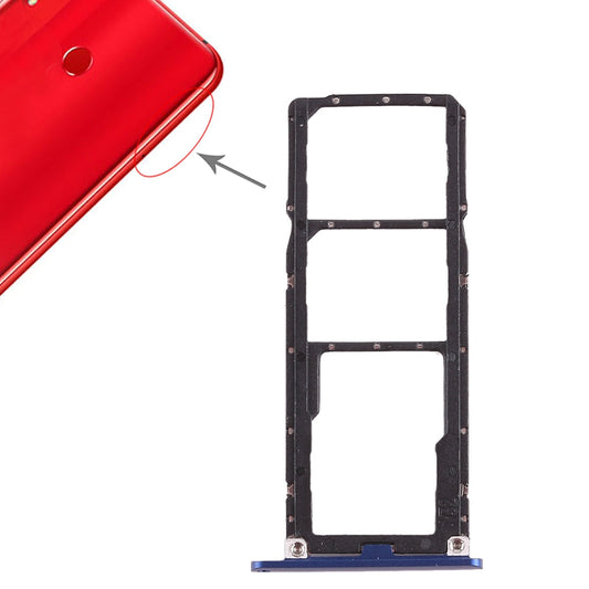 2 x SIM Card Tray / Micro SD Card Tray for Huawei Honor 8X Max (Blue)