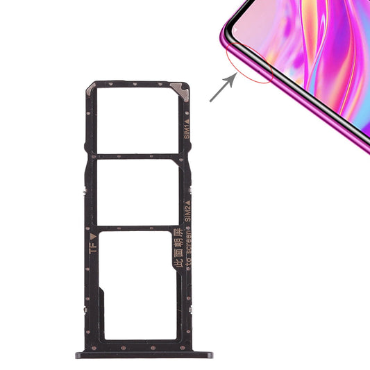 2 x SIM Card Tray / Micro SD Card Tray for Huawei Enjoy 9 (Black)