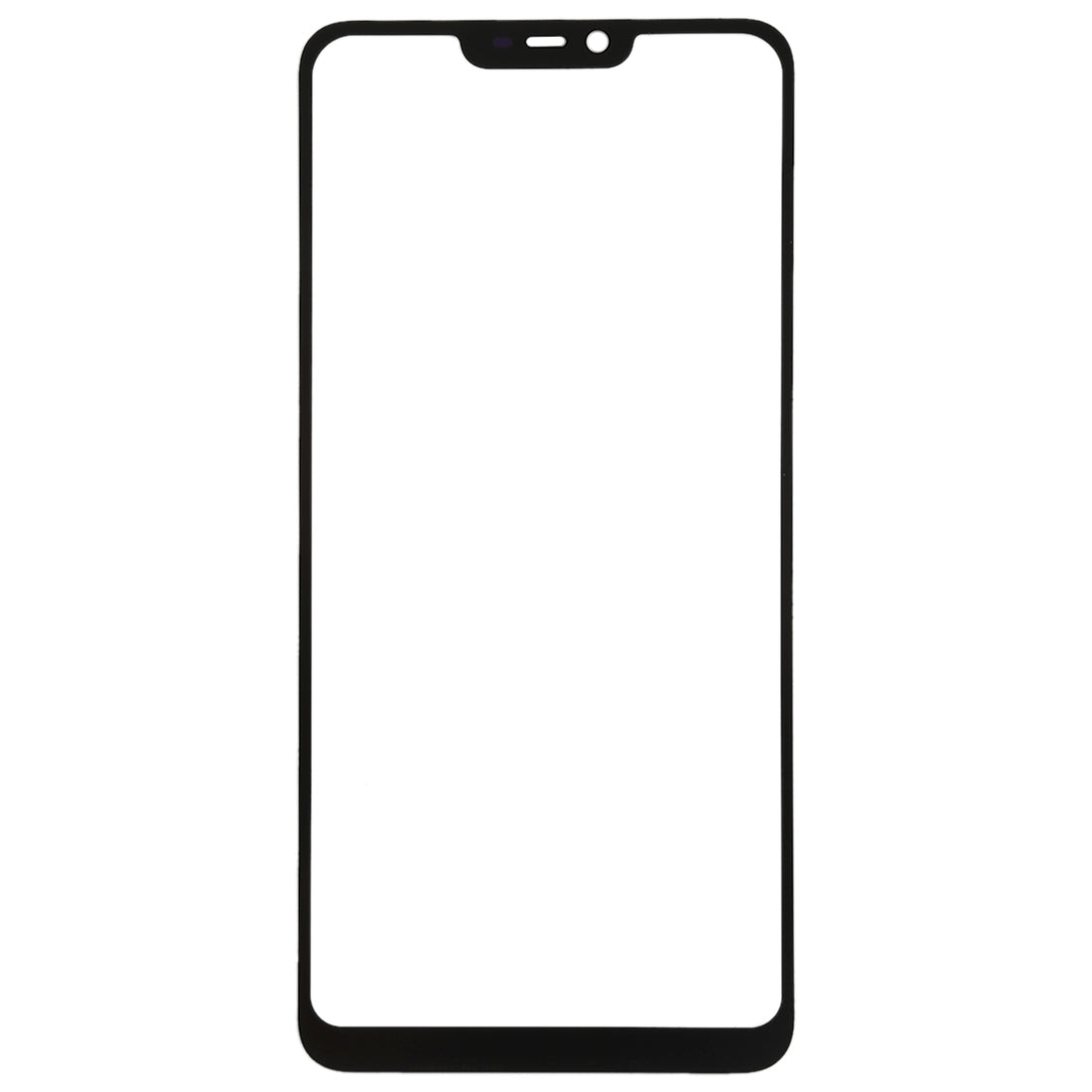 For OPPO A5 / A3s Front Screen Outer Glass Lens (Black)
