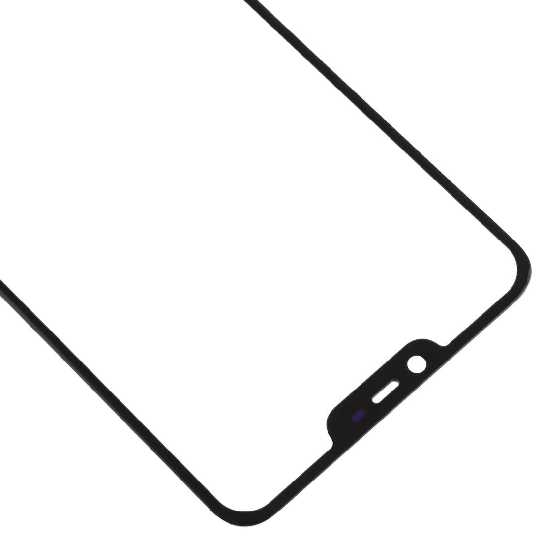 For OPPO A5 / A3s Front Screen Outer Glass Lens (Black)
