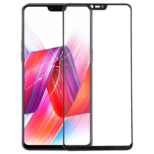 For OPPO R15 Front Screen Outer Glass Lens (Black)