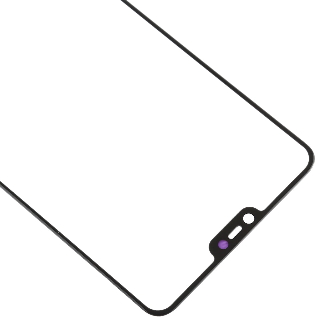 For OPPO R15 Front Screen Outer Glass Lens (Black)