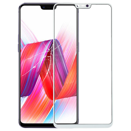 For OPPO R15 Front Screen Outer Glass Lens (White)