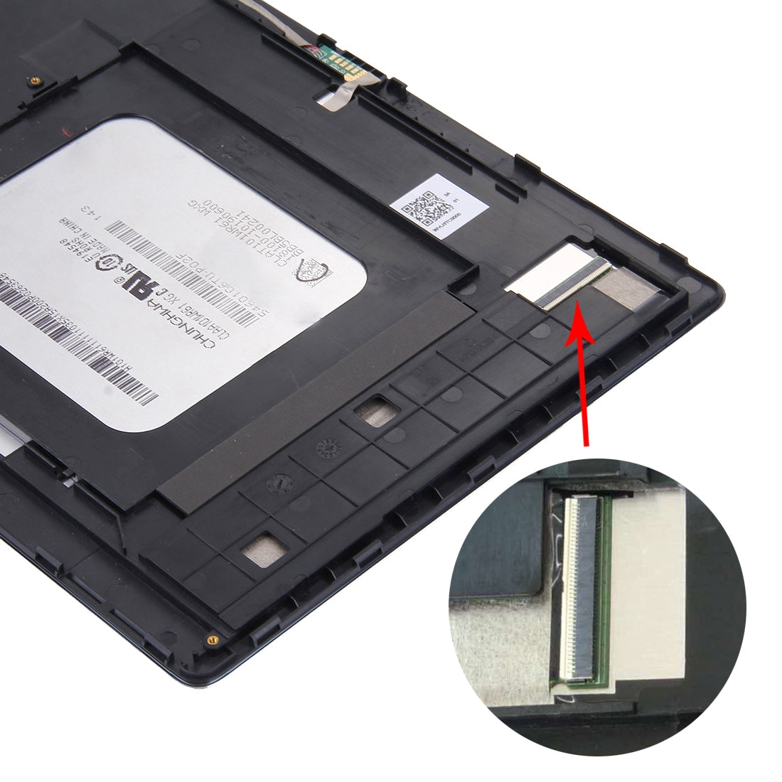 OEM LCD Screen for Asus ZenPad 10 Z300C / Z300CG P023, Green Flex Cable Version Digitizer Full Assembly with Frame?Black)