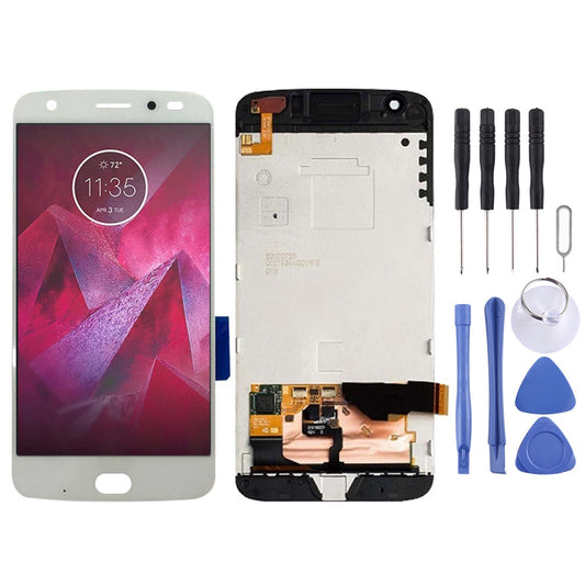 Original LCD Screen for Motorola Moto Z2 Force XT1789 with Digitizer Full Assembly (White)