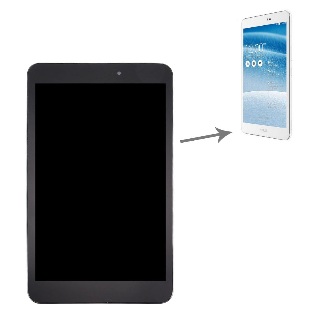 OEM LCD Screen for Asus MeMO Pad 8 / ME581CL / ME581 Digitizer Full Assembly with Frame?Black)