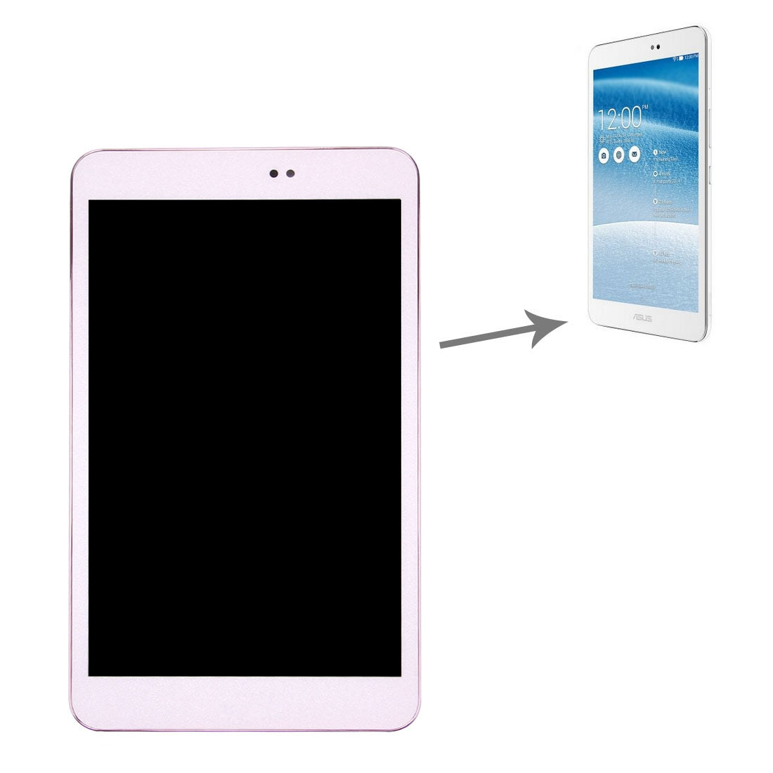 OEM LCD Screen for Asus MeMO Pad 8 / ME581CL / ME581 Digitizer Full Assembly with Frame(Pink)