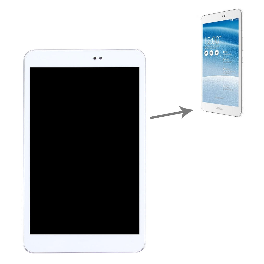 OEM LCD Screen for Asus MeMO Pad 8 / ME581CL / ME581 Digitizer Full Assembly with Frame?White)