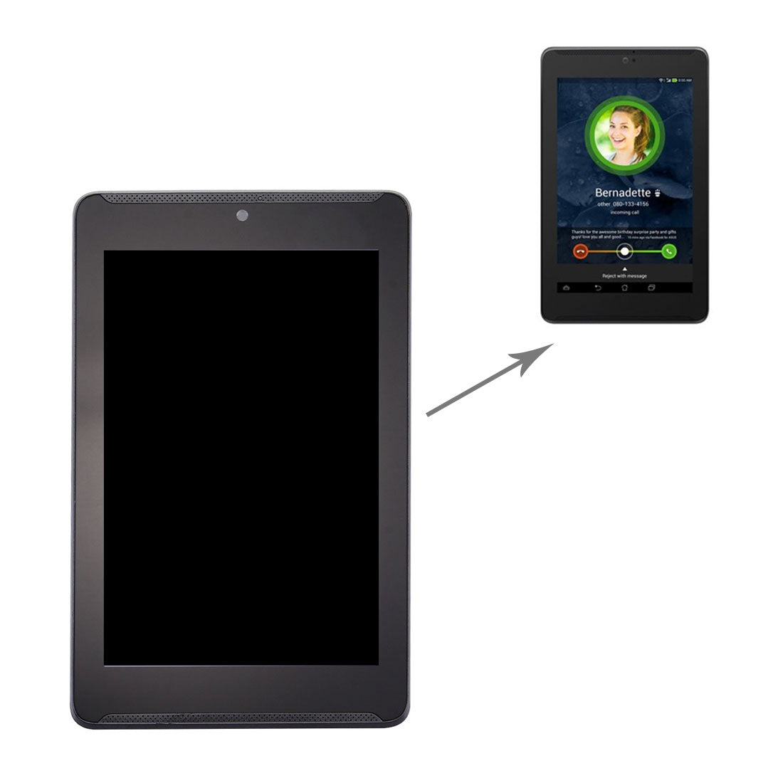 OEM LCD Screen for Asus Fonepad 7 / ME372CG / ME372 K00E  Digitizer Full Assembly with Frame?Black)