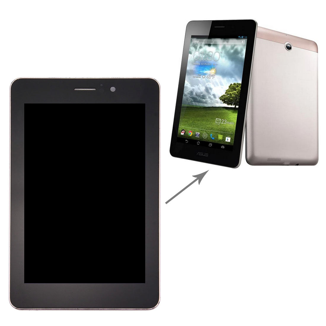 OEM LCD Screen for Asus Fonepad 7 / ME371MG / ME371 K004  Digitizer Full Assembly with Frame?Gold)