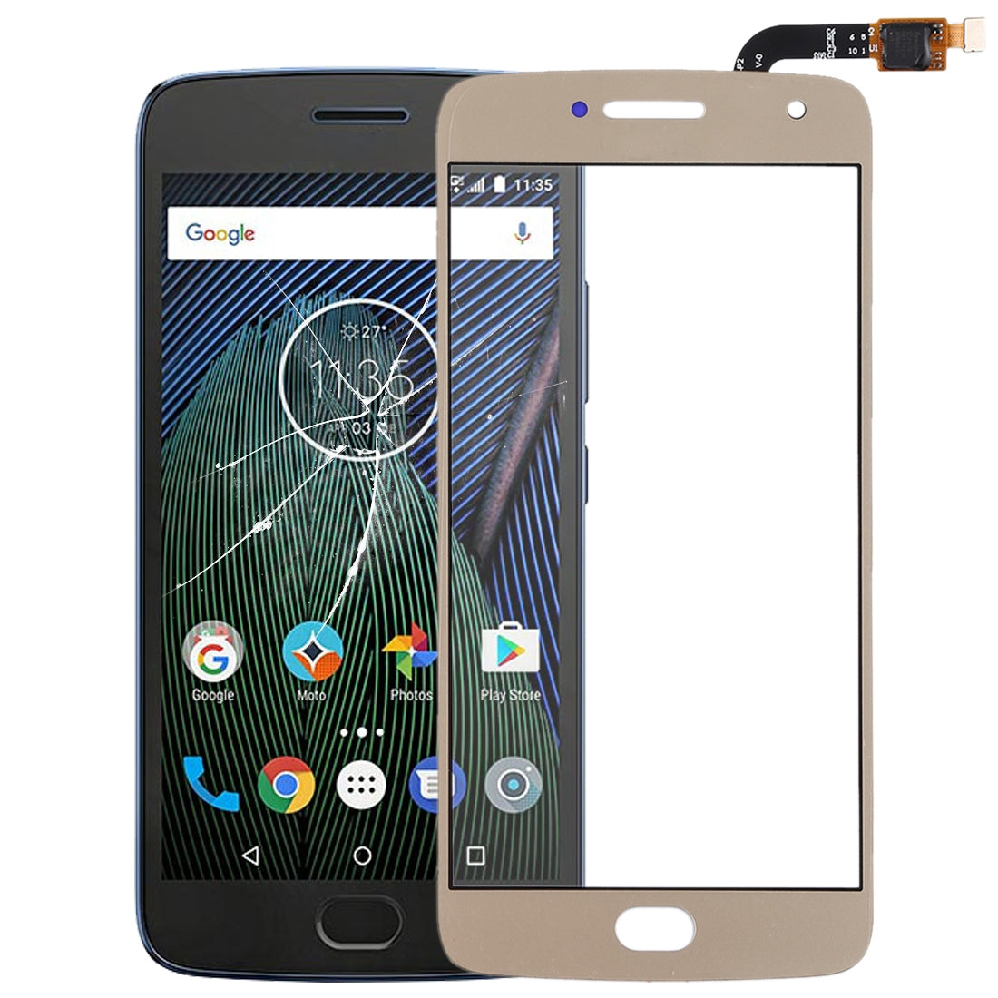 Touch Panel Digitizer for Motorola Moto G5 Plus(Gold)