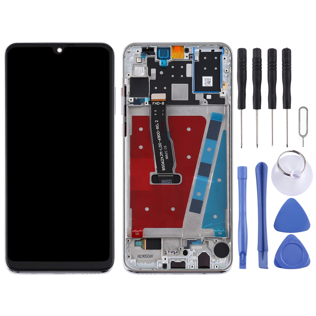 OEM LCD Screen for Huawei P30 Lite / Nova 4e (RAM 6G / High Version) Digitizer Full Assembly with Frame (White)
