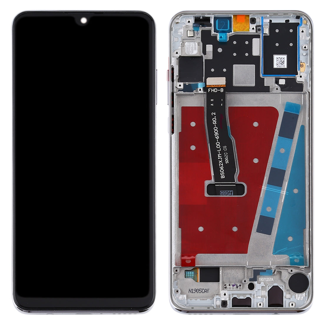 OEM LCD Screen for Huawei P30 Lite / Nova 4e (RAM 6G / High Version) Digitizer Full Assembly with Frame (White)