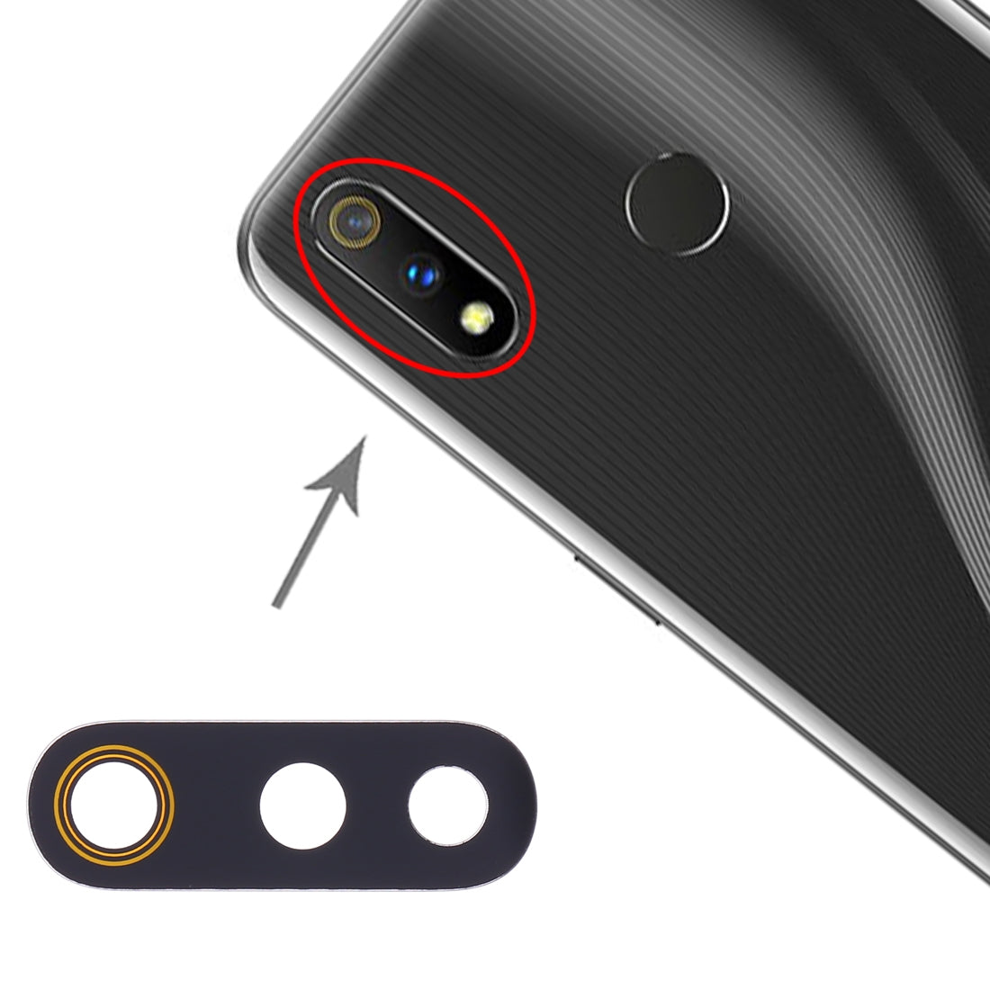 For OPPO Realme 3 Pro / Realme 3 10pcs Back Camera Lens