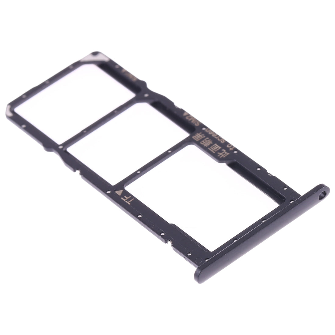 SIM Card Tray + SIM Card Tray + Micro SD Card Tray for Huawei Y7 (2019) / Y7 Pro (2019) / Y7 Prime (2019) (Black)