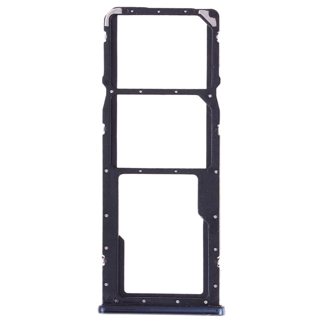 SIM Card Tray + SIM Card Tray + Micro SD Card Tray for Huawei Y9 (2019) (Black)
