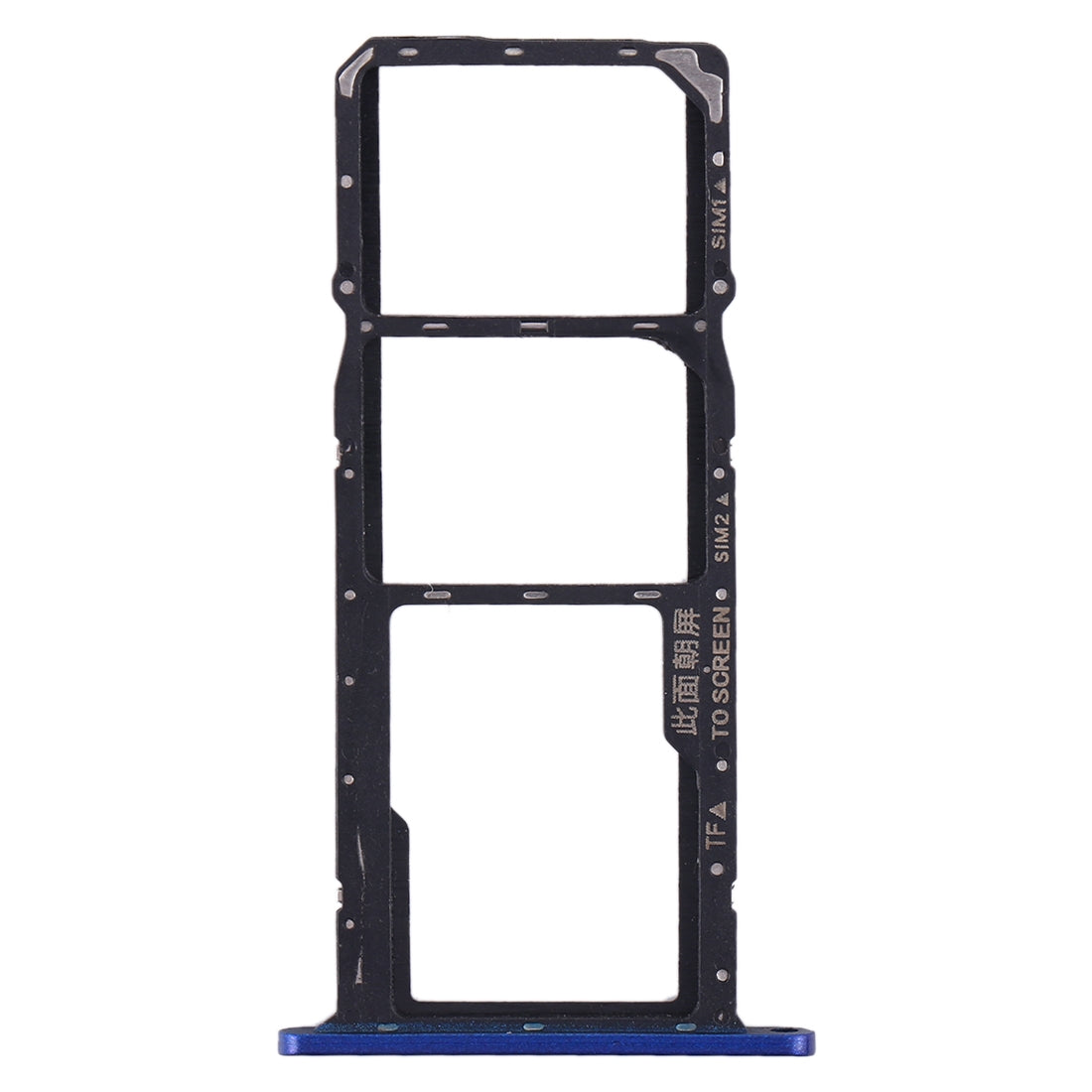 SIM Card Tray + SIM Card Tray + Micro SD Card Tray for Huawei Y5 (2019) (Blue)