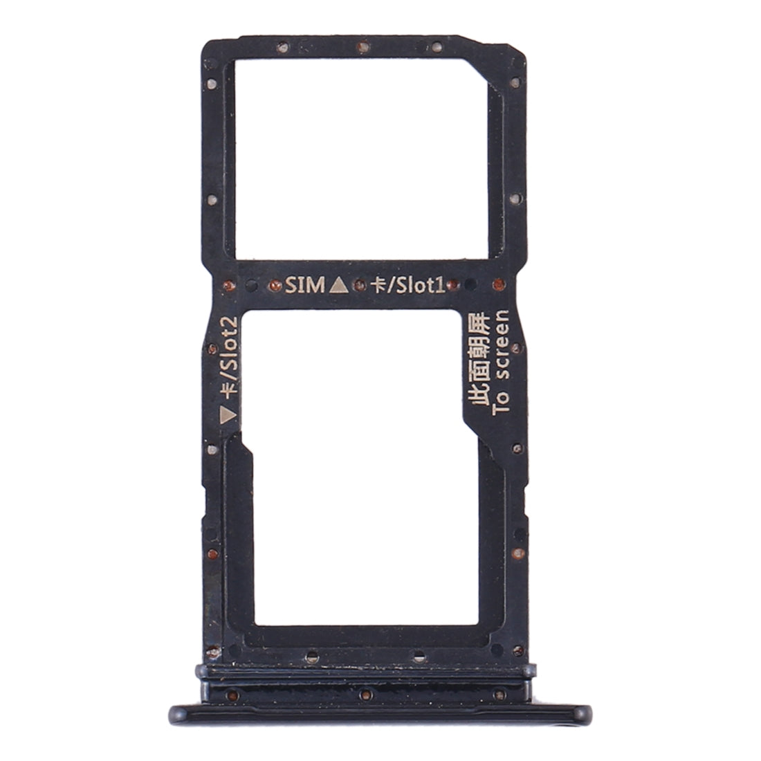 SIM Card Tray + SIM Card Tray / Micro SD Card Tray for Huawei Honor 9X / Honor 9X Pro(Black)