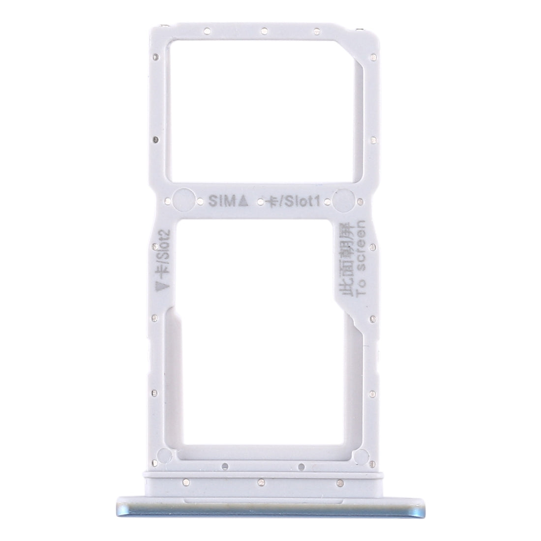 SIM Card Tray + SIM Card Tray / Micro SD Card Tray for Huawei Honor 9X / Honor 9X Pro(Baby Blue)