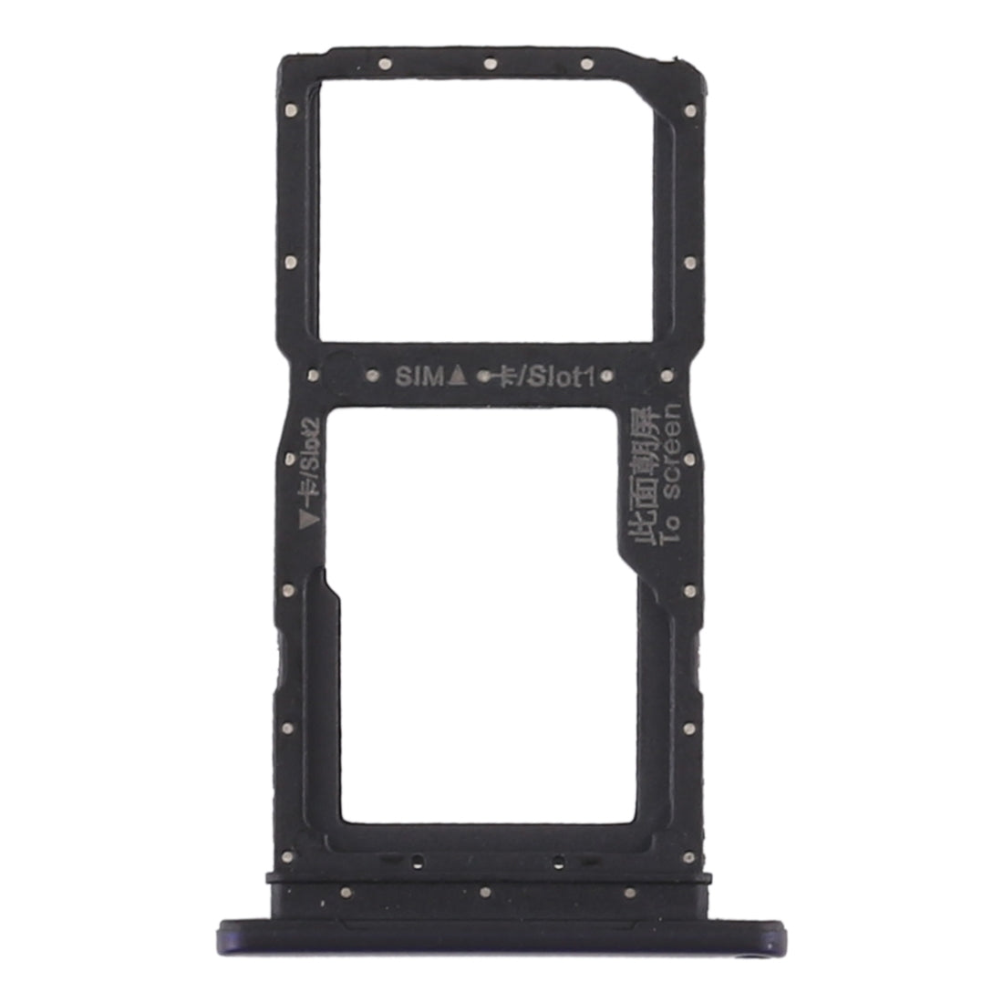 SIM Card Tray + SIM Card Tray / Micro SD Card Tray for Huawei Honor 9X Pro (Purple)