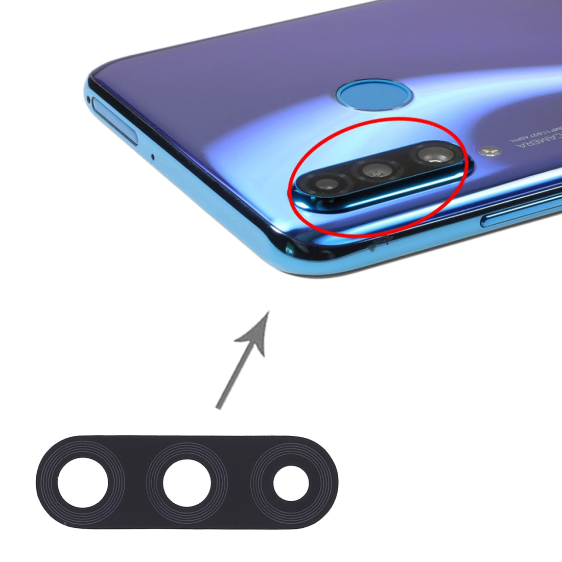 For Huawei P30 Lite 10pcs Back Camera Lens 