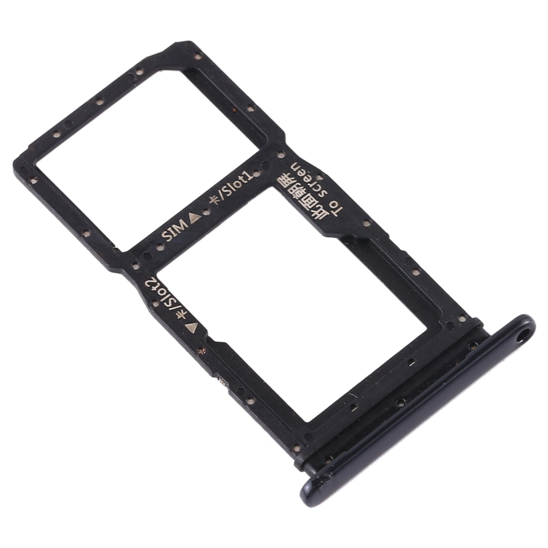 SIM Card Tray + SIM Card Tray / Micro SD Card Tray for Huawei P Smart Z / Y9 Prime (2019) (Black)
