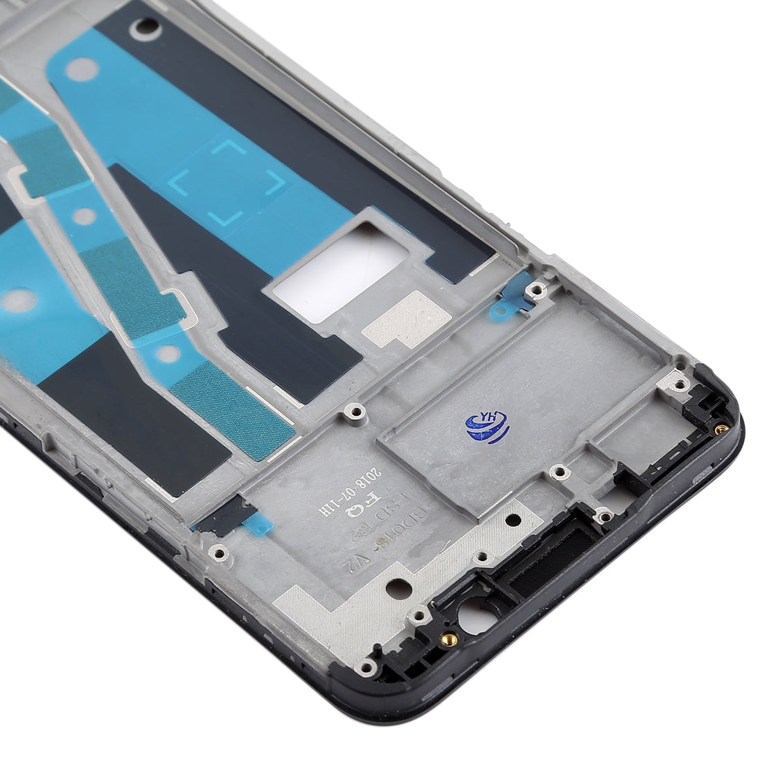 For OPPO A1 Front Housing LCD Frame Bezel Plate (Black)