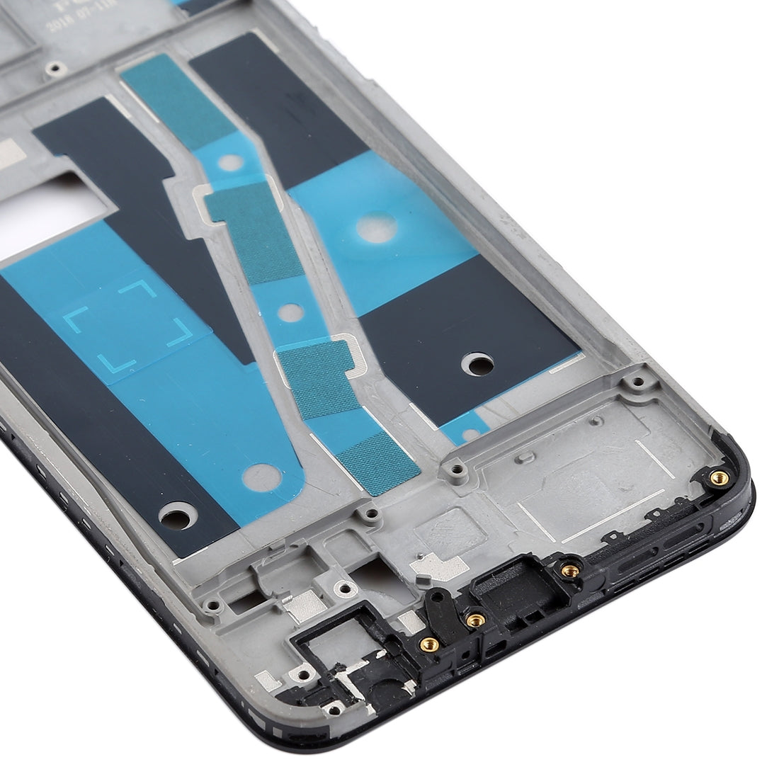 For OPPO A1 Front Housing LCD Frame Bezel Plate (Black)