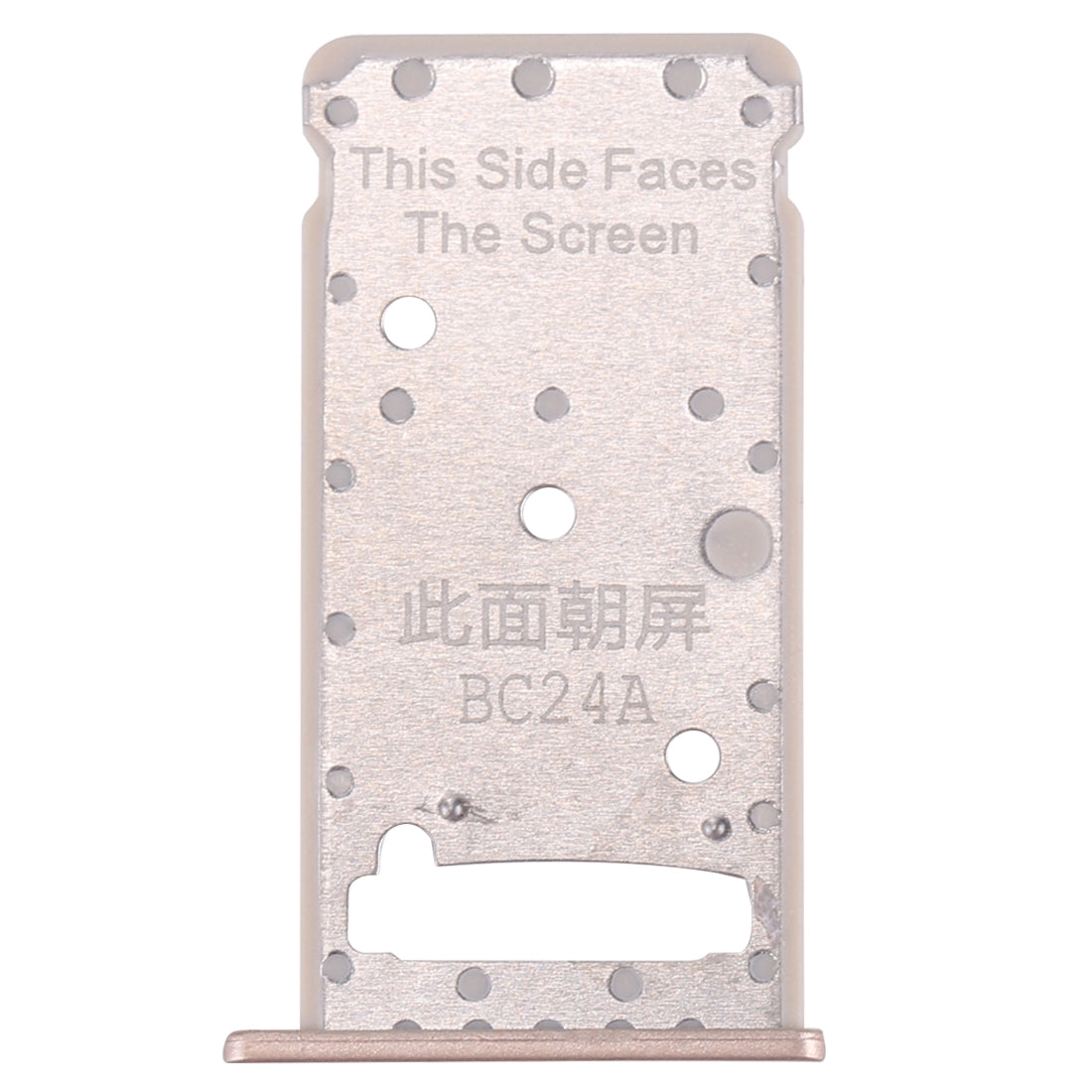For Huawei Enjoy 7 Plus / Y7 Prime SIM Card Tray & SIM / Micro SD Card Tray(Gold)