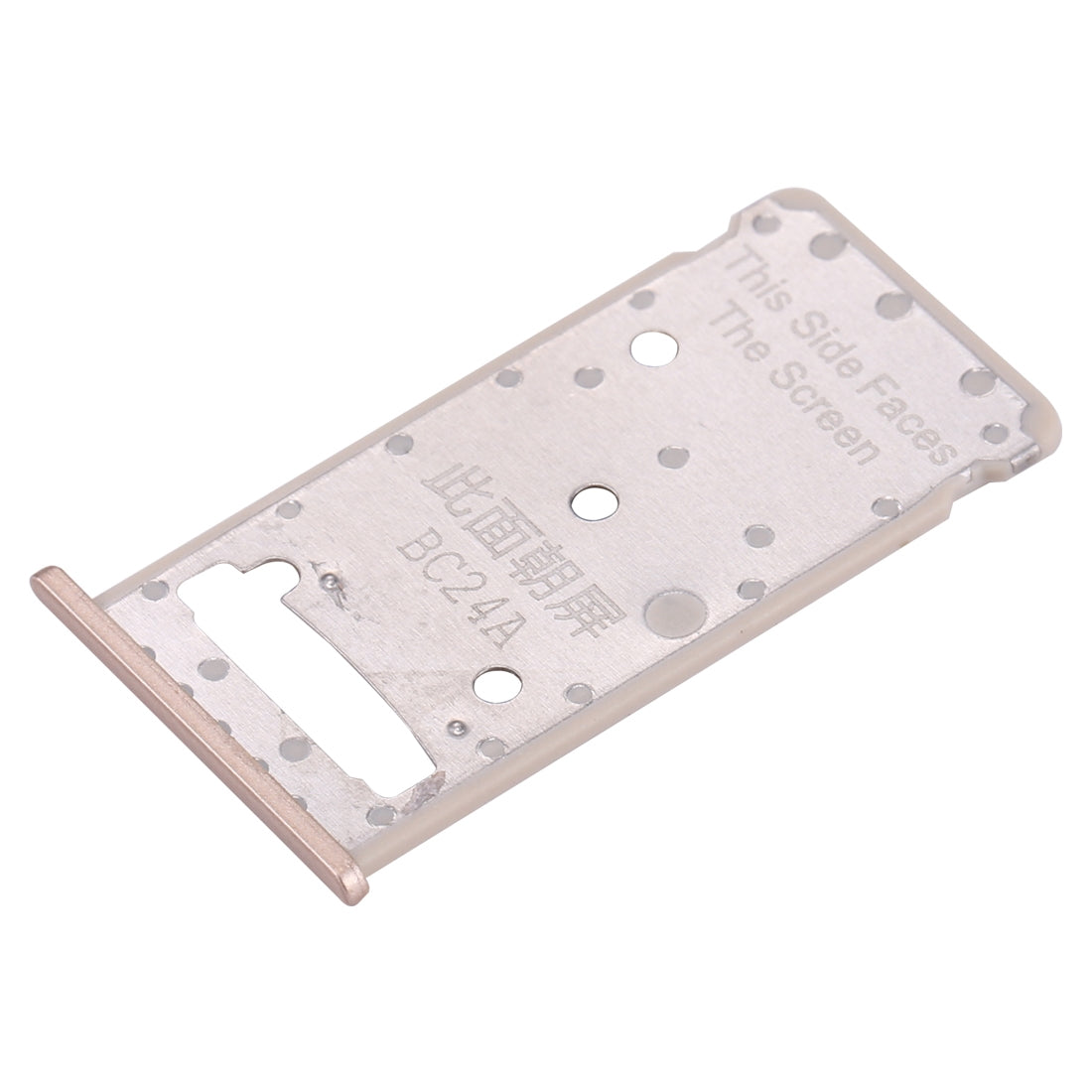 For Huawei Enjoy 7 Plus / Y7 Prime SIM Card Tray & SIM / Micro SD Card Tray(Gold)