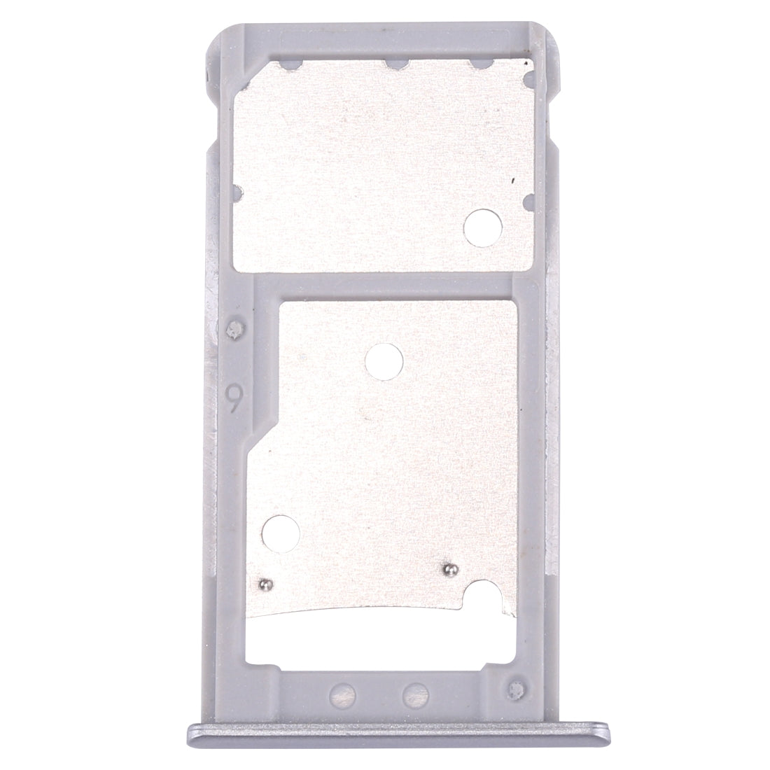 For Huawei Enjoy 7 Plus / Y7 Prime SIM Card Tray & SIM / Micro SD Card Tray(Silver)