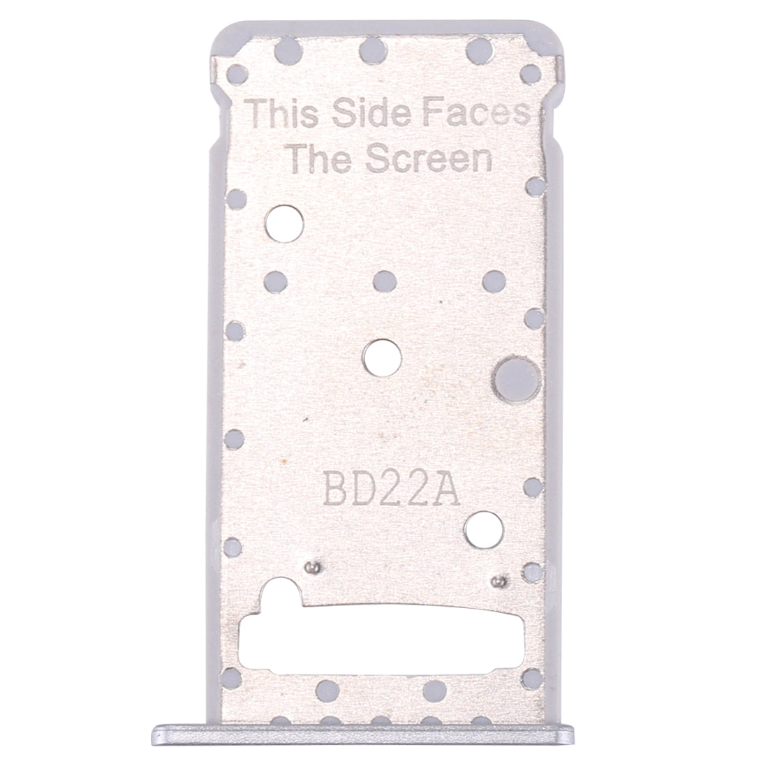 For Huawei Enjoy 7 Plus / Y7 Prime SIM Card Tray & SIM / Micro SD Card Tray(Silver)