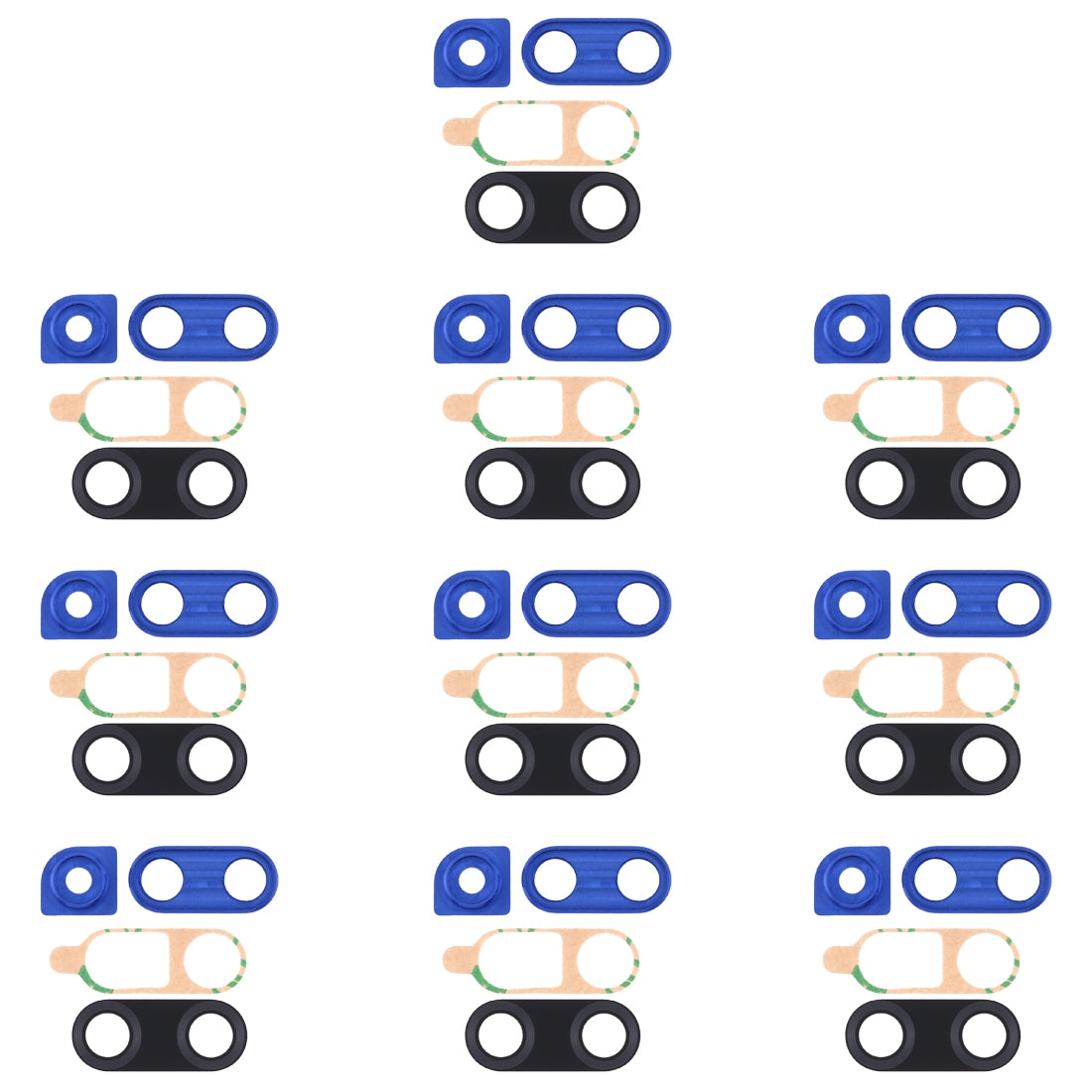 For Huawei Nova 4 10pcs Camera Lens Cover (Blue)