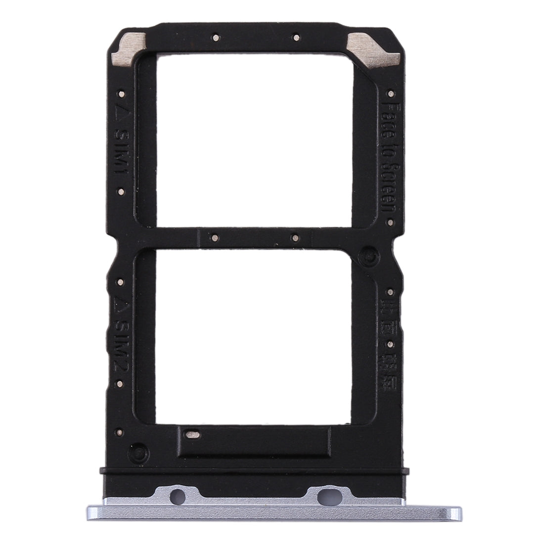 For Realme X2 Pro SIM Card Tray + SIM Card Tray (Silver)
