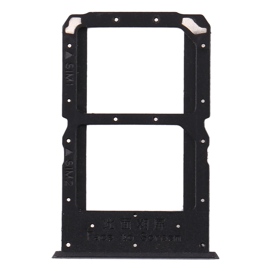 For OPPO Reno Z SIM Card Tray + SIM Card Tray (Black)