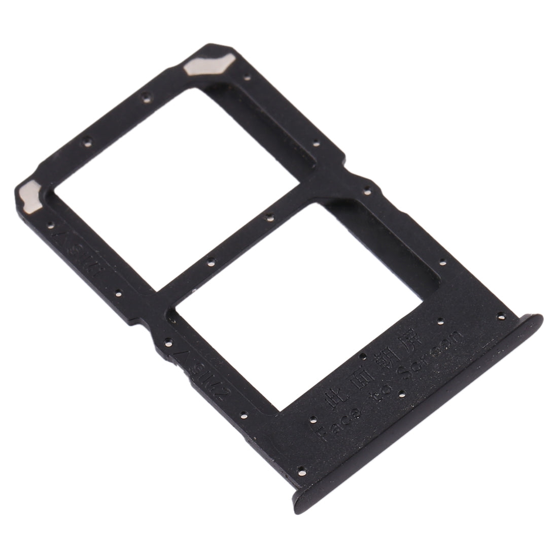 For OPPO Reno Z SIM Card Tray + SIM Card Tray (Black)
