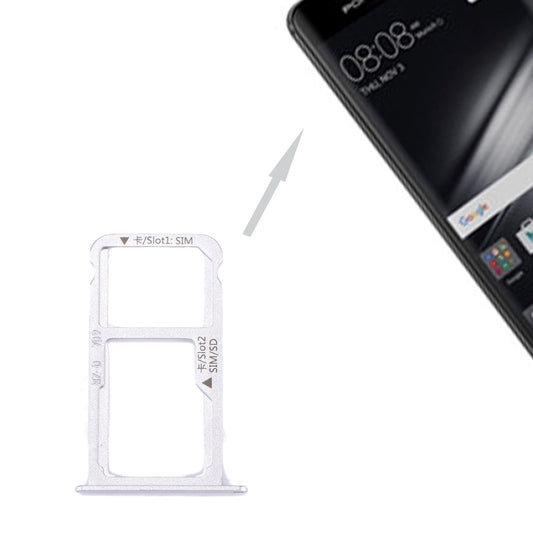 For Huawei Mate 9 SIM Card Tray & SIM / Micro SD Card Tray(White)